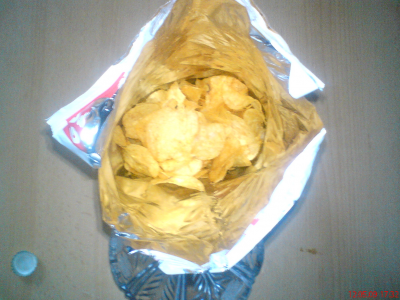 Chips, Tüte, Verpackung, luftdicht, verschließen